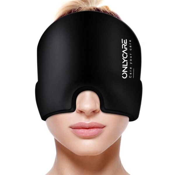 ONLYCARE Migraine Mask — это улучшенная охлаждающая гелевая подушечка на 360° для облегчения мигрени, головных болей и давления.