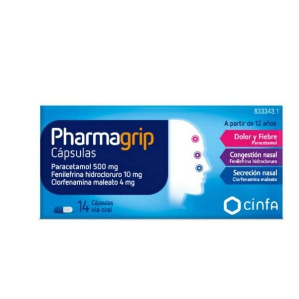 flu symptoms-Pharmagrip 500/4/10 mg ,14, fever reducer-Pharmagrip 500/4/10 mg ,14, headache relief-Pharmagrip 500/4/10 mg ,14, nasal congestion-Pharmagrip 500/4/10 mg ,14