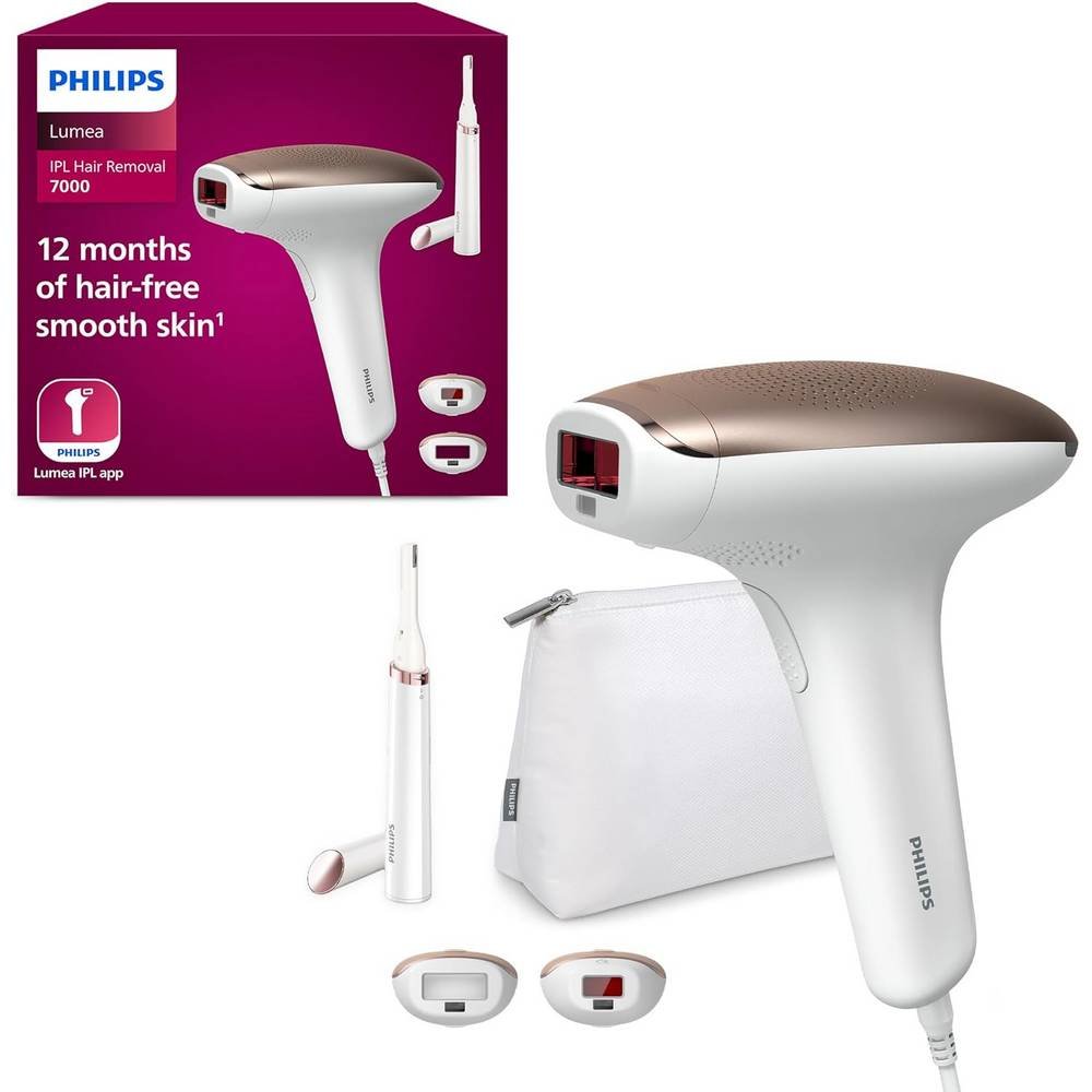 philips lumea ipl 7000 series modell bri92100 Philips Lumea IPL Série 7000 (modèle BRI921/00) – avec tondeuse correctrice compacte Satin, 2 accessoires pour le corps et le visage est conçu pour prévenir la repousse des poils et garder votre peau lisse au quotidien, avec une peau lisse et sans poils pendant 12 mois, réduisant le nombre de poils jusqu'à 92 % en seulement trois traitements.