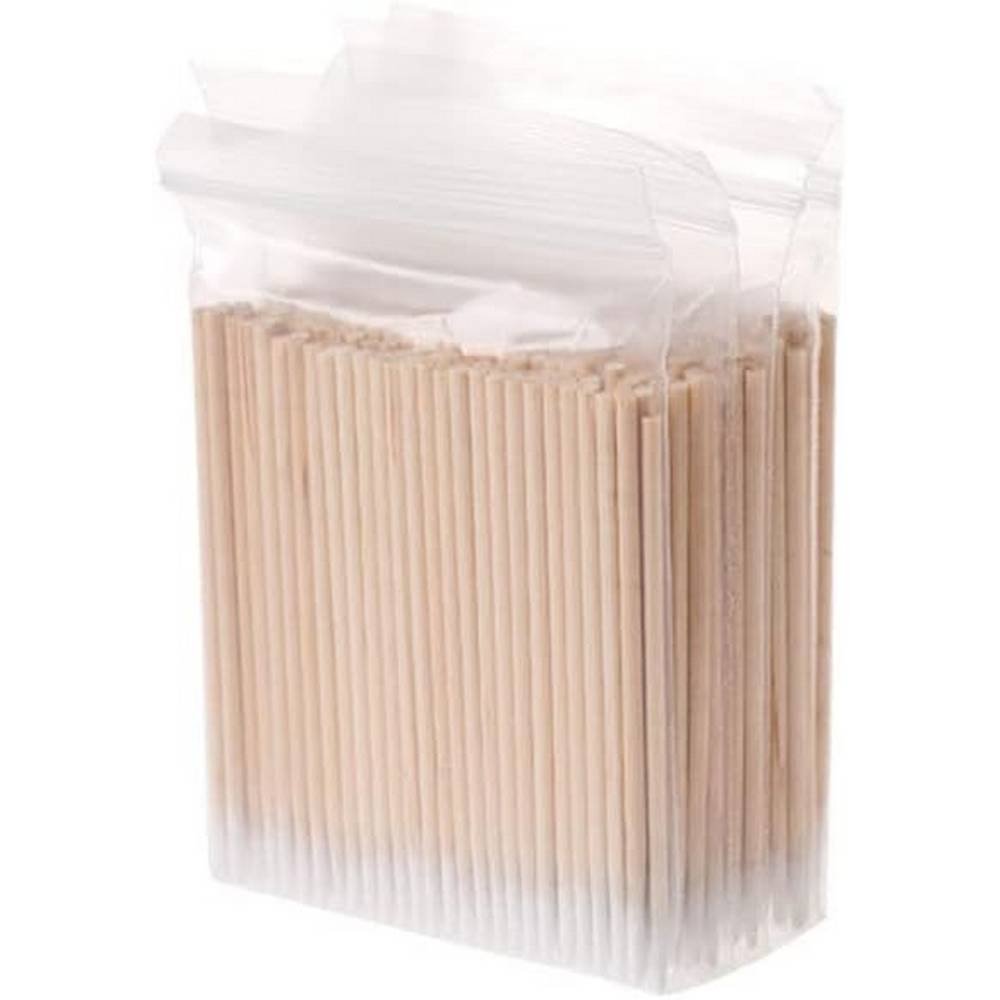 piqiuqiu 500 stuck wattestabchen PIQIUQIU 500 pieces cotton swabs wooden, pointed, applicator for tattoo, eyebrows, beauty, makeup, nails, the upper part of the swab is less cotton wool, absorbs water well, soft and comfortable.