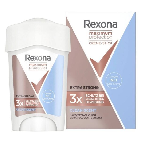 Rexona Maximum Protection Clean Scent 45 ml provides a fresh yet subtle scent, providing optimal protection during exercise, heat and stressful situations.
