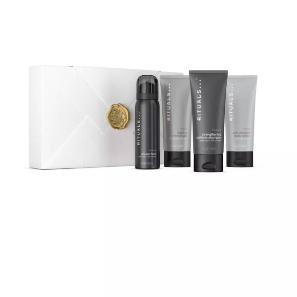 RITUALS Homme Collection Small Gift Set for Men - Cedar Wood and Vitamin E Complex provides a fresh and confident start to the day with effective care products and an invigorating scent.