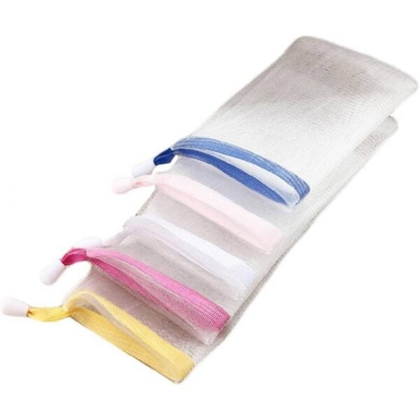 Los guantes de limpieza para baño de red TOSSPER 9,5 x 15 cm 5 bolsas de jabón son una forma eficaz de hacer ricas pompas de jabón y tienen un mejor efecto de limpieza.