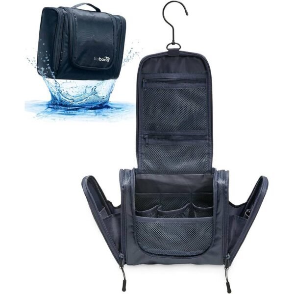 TRABONA Hanging Toiletry Bag for Men with Improved Concept [2024] excellent quality, easy to use, durable, waterproof.