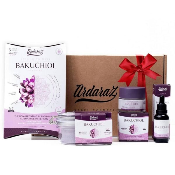 ‎ ardaraz Skincare Kit against wrinkles with Bakuchiol and Niacinamide for dry skin that needs additional hydration and elasticity, soothes and nourishes, prevents the appearance of wrinkles and acne.