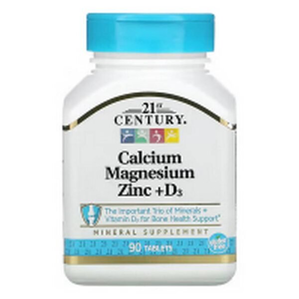 Soutien du système immunitaire-21st Century, Calcium Magnesium Zinc + D3,