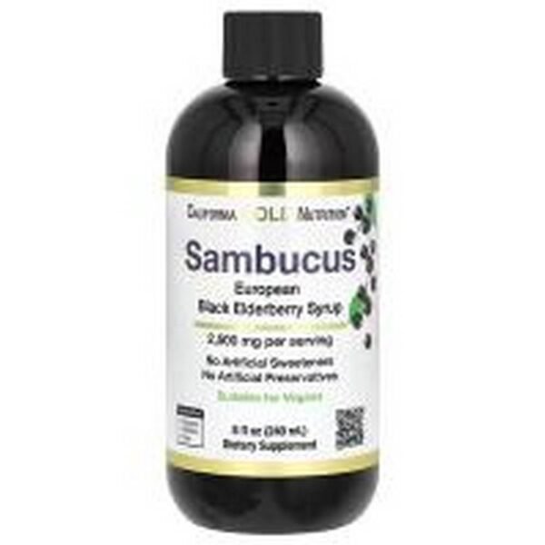 Apoyo al sistema inmunológico-California Gold Nutrition  Adult Sambucus Elderberry,