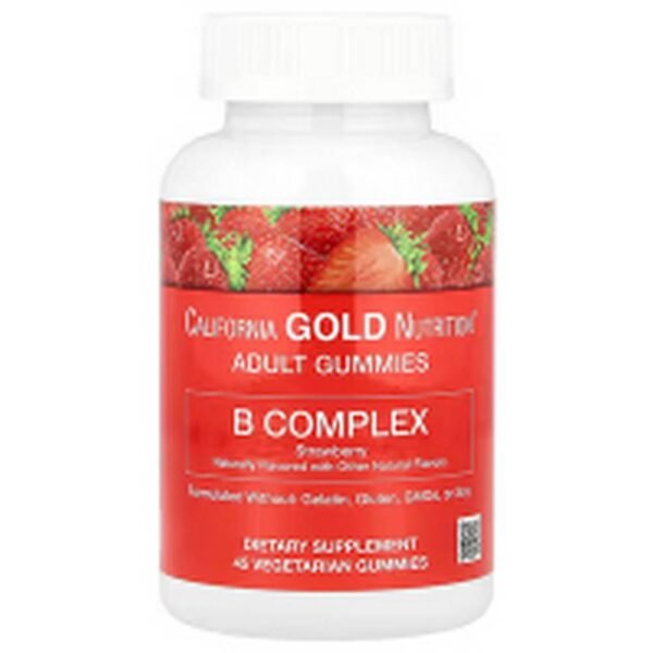 Fatigue and Low Energy -California Gold Nutrition, B Complex Gummies, Strawberry,