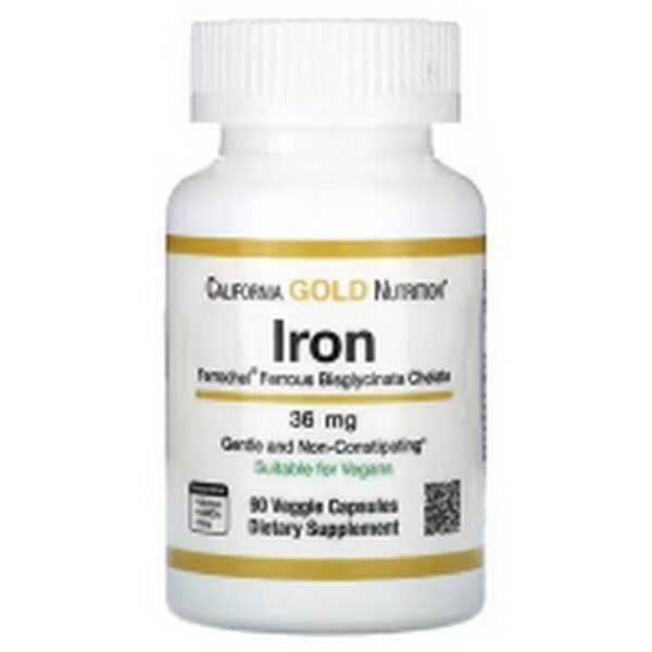 Immune System Support - California Gold Nutrition, Ferrochel Iron (Bisglycinate),
