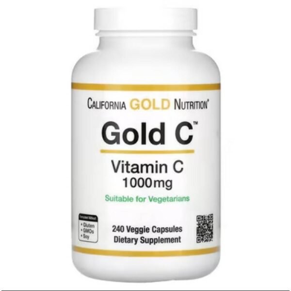 Поддержка иммунной системы-California Gold Nutrition, Gold C, USP Grade Vitamin C, 1,000 mg,