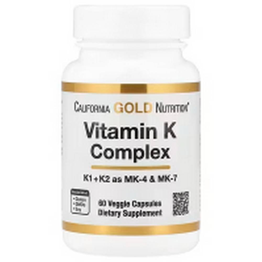 california gold nutrition vitamin k complex 120 mcg 60 california gold nutrition complejo de vitamina k 120 mcg 60 Поддержка иммунной системы-California Gold Nutrition, Vitamin K Complex, 120 mcg,