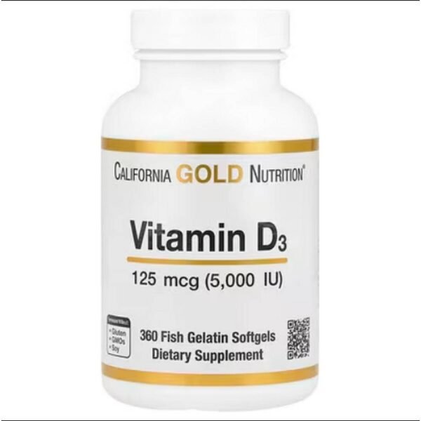 Здоровье костей и зубов -California Gold Nutrition,D3, 125 mcg 5,000 IU,