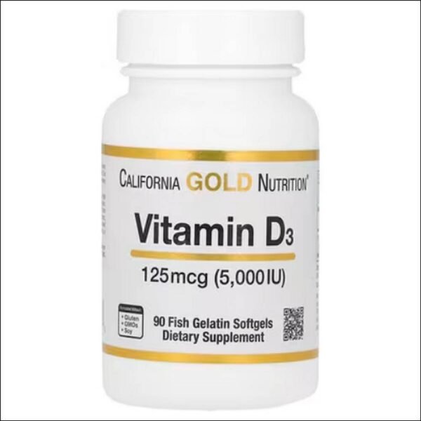 Здоровье костей и зубов -California Gold Nutrition,D3, 125 mcg 5,000 IU,