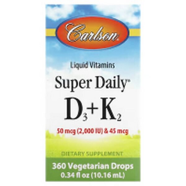 Apoyo al sistema inmunológico-Carlson, Super Daily® D3 + K2,