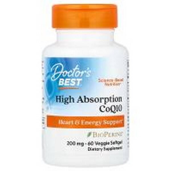 Поддержка сердечно-сосудистой системы-Doctor's Best High Absorption CoQ10 200 mg,