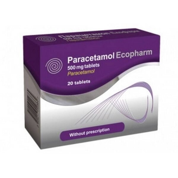 Reducing high temperature - ECOPHARM PARACETAMOL tab. 500 mg ,