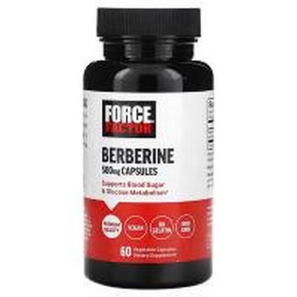 Apoya los niveles de azúcar en sangre -Force Factor Berberine 500 mg ,