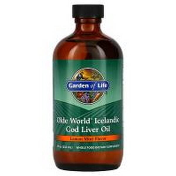 Cardiovascular Support- Garden of Life Olde World Icelandic Cod Liver Oil Lemon Mint,