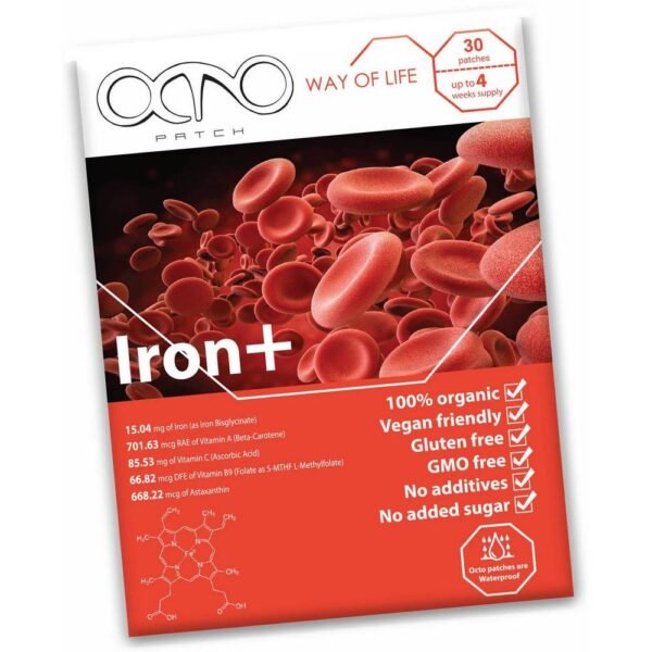 Iron Deficiency and Anemia- Octo Patch, Iron+ Transdermal Patches, 30 pieces,   Gastrointestinal Side Effects from Oral Iron- Octo Patch, Iron+ Transdermal Patches, 30 pieces,    Poor Iron Absorption-Octo Patch, Iron+ Transdermal Patches, 30 pieces,  Inconvenience of Daily Oral Supplements-Octo Patch, Iron+ Transdermal Patches, 30 pieces