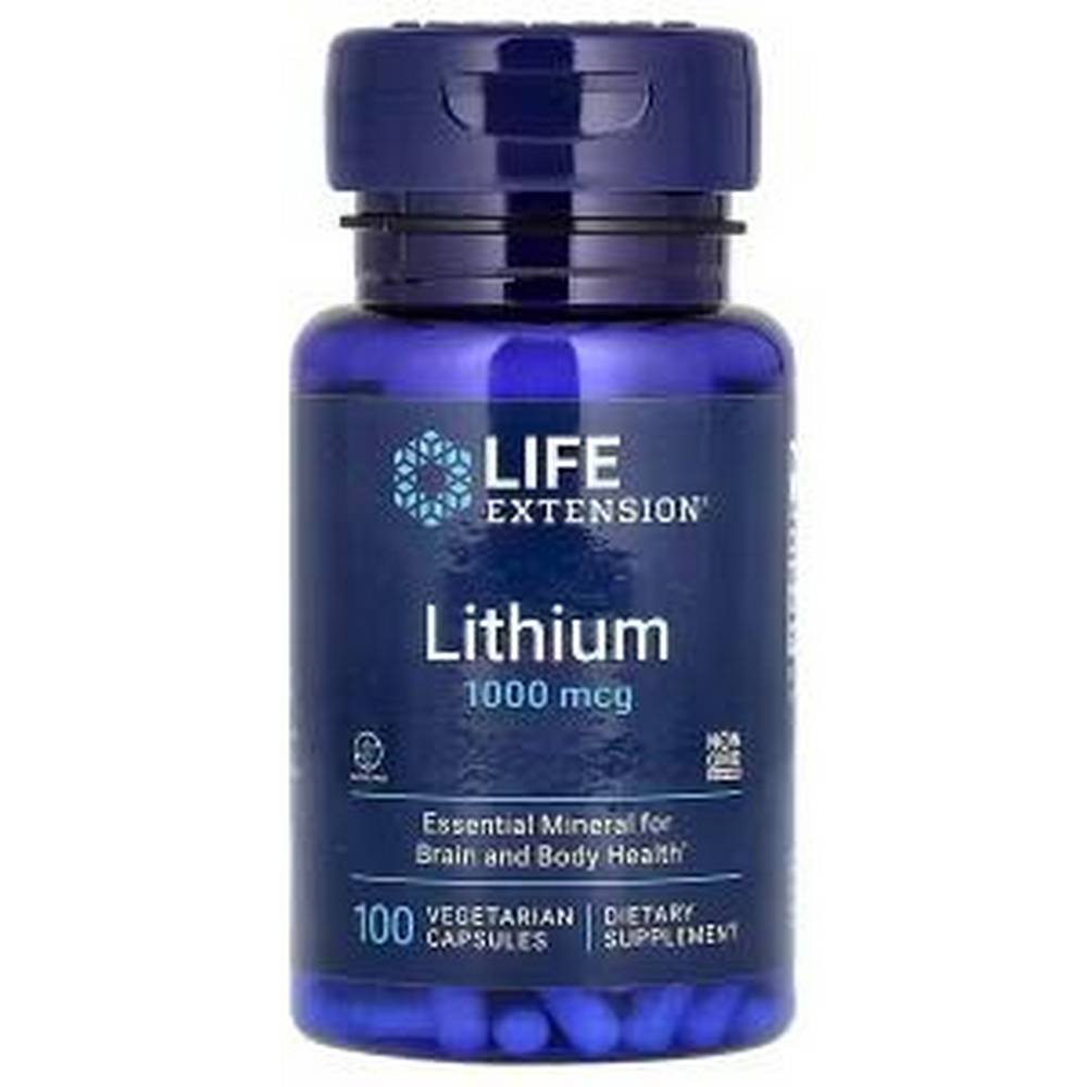 life extension lithium 1000 mcg 100