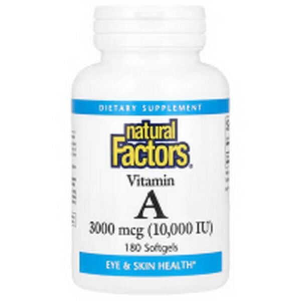 Apoyo inmunológico -Natural Factors, Vitamin A, 3,000 mcg (10,000 IU),