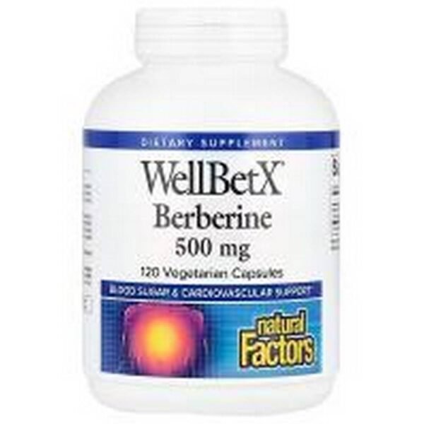 Apoya los niveles de azúcar en sangre -Natural Factors WellBetX® Berberine 500 mg,
