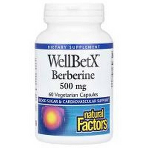 Apoya los niveles de azúcar en sangre -Natural Factors WellBetX® Berberine 500 mg,