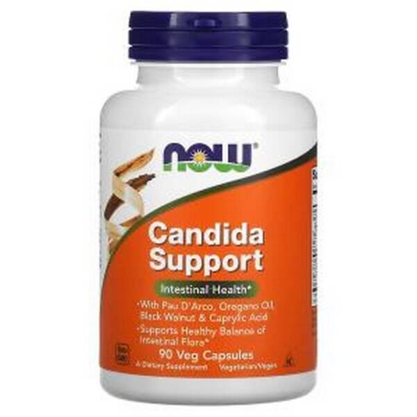 Поддержка здорового баланса дрожжей - NOW Foods, Candida Support, 90, Содействует пищеварительному здоровью - NOW Foods, Candida Support, 90, Усиливает иммунную функцию - NOW Foods, Candida Support, 90, Обезболивает дискомфорт в пищеварении - NOW Foods, Candida Support, 90