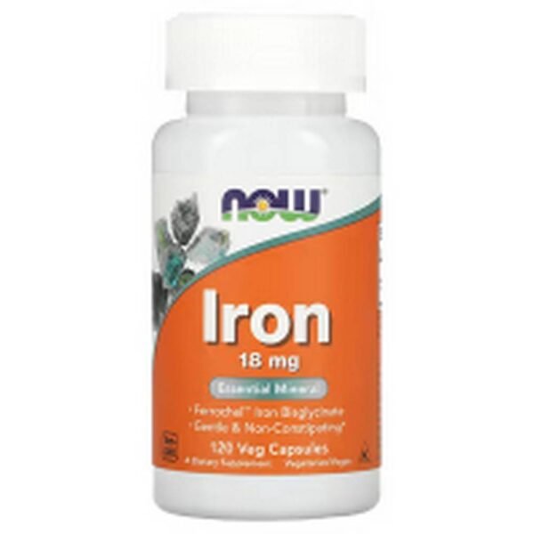 Dosage des formes -NOW Foods, Iron, 18 mg,