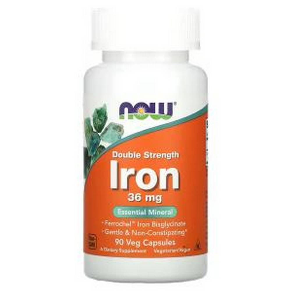 now foods iron double strength 36 mg 90