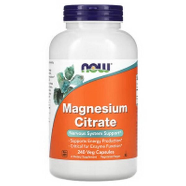 Carence en magnésium -NOW Foods, Magnesium Citrate,