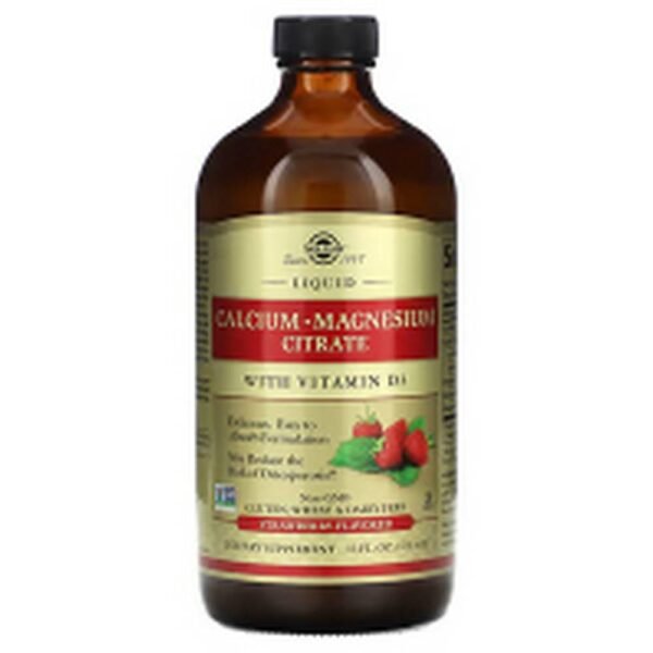 Strengthening bones and teeth-Solgar, Calcium Magnesium Citrate Liquid with Vitamin D3,