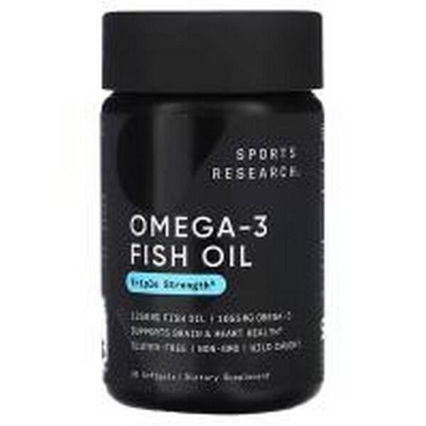Поддержка сердечно-Sports Research Omega-3 Fish Oil.