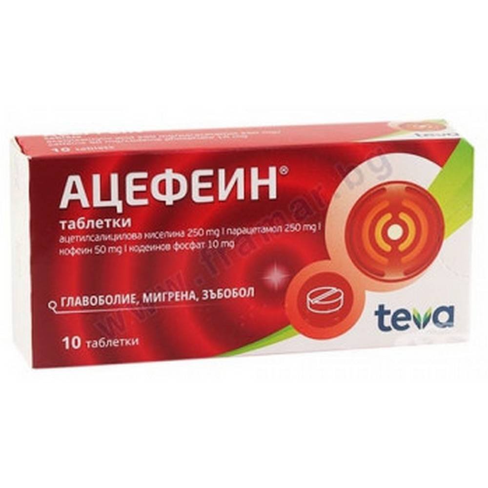 teva acefein for migraine headache toothache and joint and muscle pain tablets10 teva acefein pri migrena glavobolie zubobol i stavno muskulni bolki tabl10 Réduire la température élevée-Teva ACEFEIN for migraine, headache, toothache and joint and muscle pain, tablets,