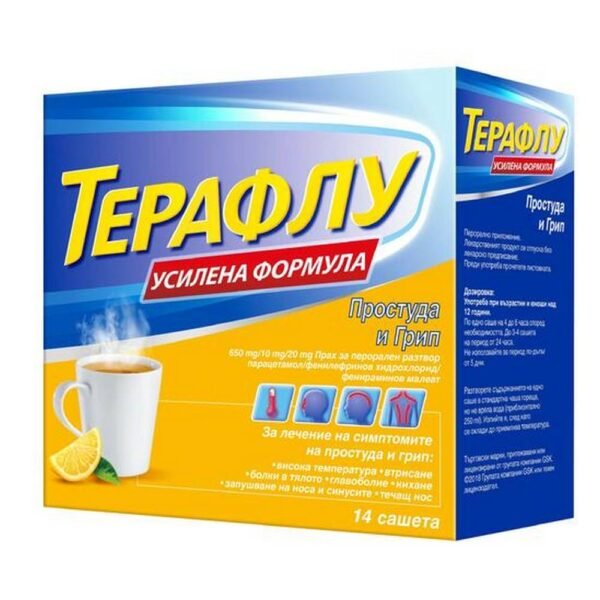 Relieves Flu Symptoms - Theraflu for Flu and Cold, 14,