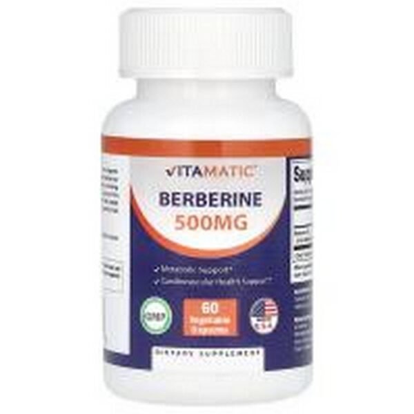 Apoya los niveles de azúcar en sangre -Vitamatic Berberine 500 mg,