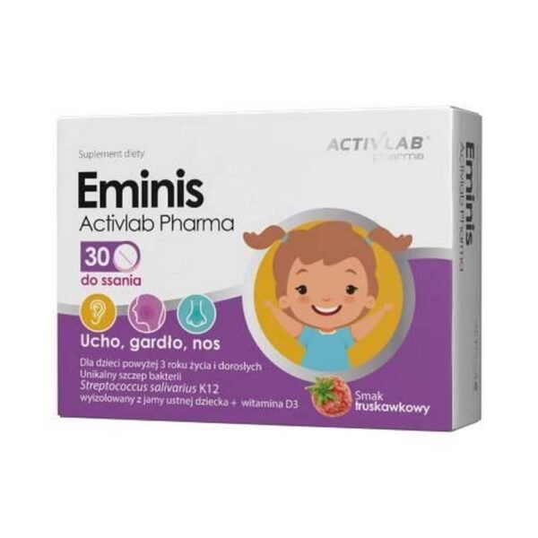 ACTIVLAB Eminis ingredients will help maintain a healthy bacterial flora of the upper respiratory tract (ear, nose, throat).