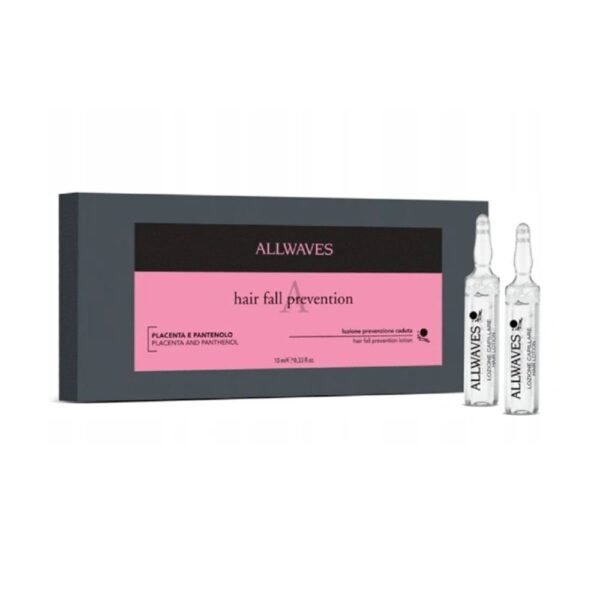 Allwaves PLACENTA for hair loss 12x10ml revitalizes, nourishes, stimulates hair follicles, facilitates combing.