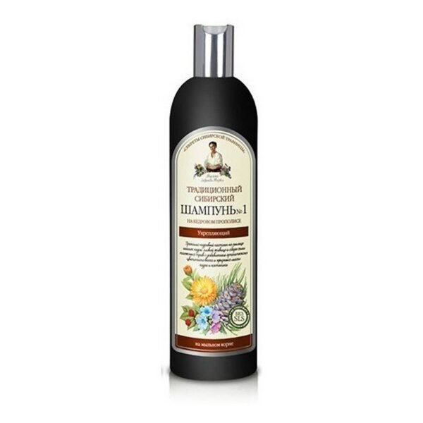 Babushka Agafia Traditional No. 1 Cedar Propolis Strengthens 550ml strengthens hair, effectively regenerates it and eliminates damage to its structure.