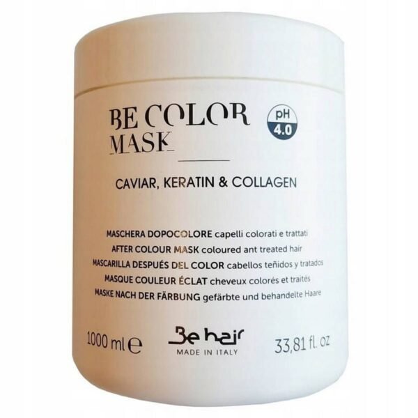 Be Hair BE COLOR Увлажняющая маска Caviar 1000 мл для всех типов волос, восстановление; питание; придание блеска.