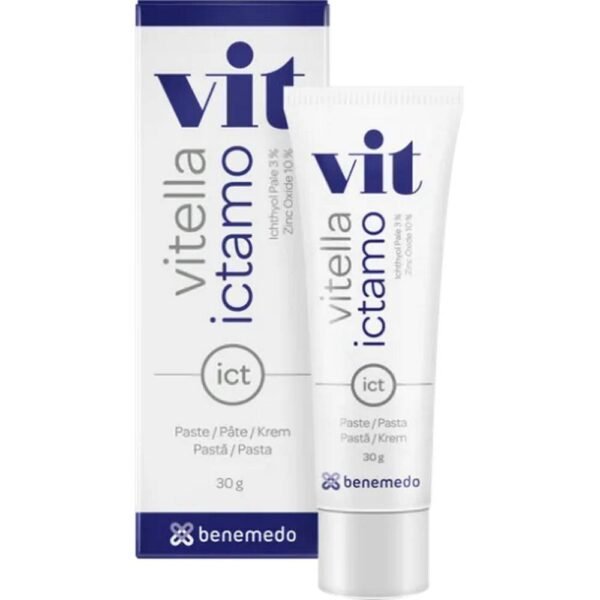 Treating skin conditions such as eczema and dermatitis - Benemedo Vitella Ictamo Medicinal Paste,