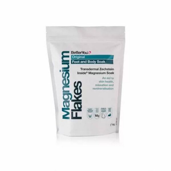 Soulagement de la tension musculaire et de la douleur – BetterYou Magnesium Flakes,
