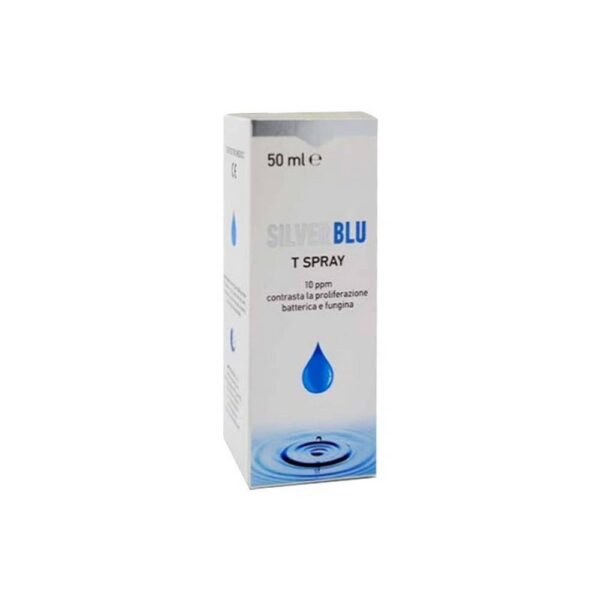 Biogroup Silver blu T - para la proliferación bacteriana y fúngica Spray de plata microcoloidal de 50 ml, tratado con estabilización natural, útil para contrarrestar la proliferación de bacterias y hongos.