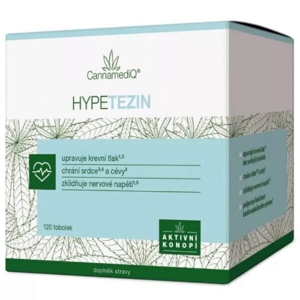 Cannamediq Hypetezin is a dietary supplement for supporting the immune system and overall health. It contains plant extracts, vitamins, and minerals.