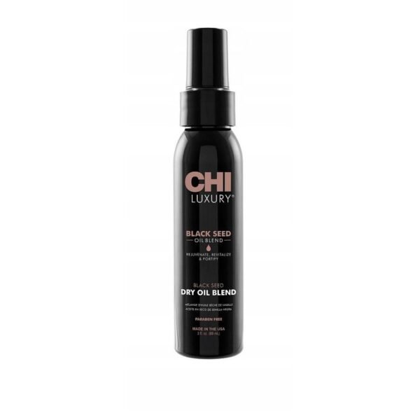 CHI Luxury Black Seed Dry Oil 89ml improves the condition of hair and helps protect it from high temperatures, pollution and mechanical damage, leaving strands nourished, soft and shiny.