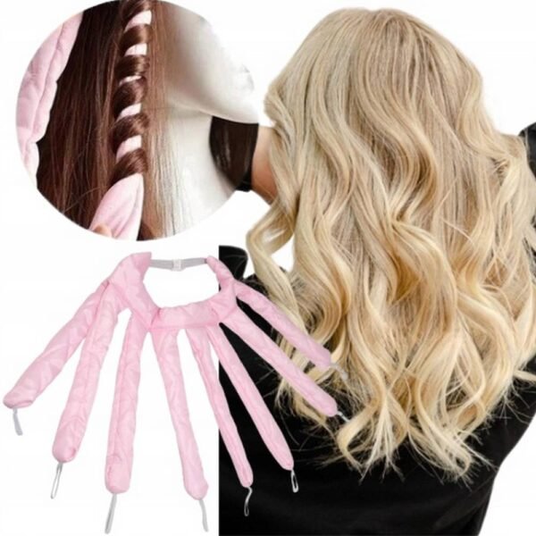 Deni Carte HAIR CURLING ROLLER OCTOPUS HAIR CURLING ROLLER PINK made of soft and gentle material, provides comfort during styling and allows you to create stunning waves and curls.