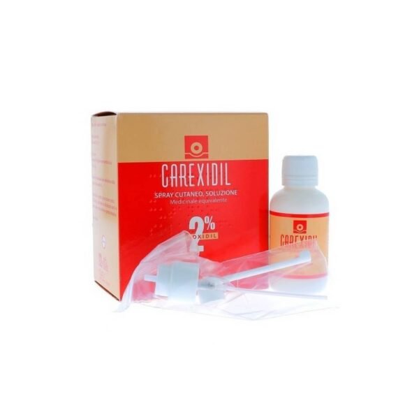 DIFA COOPER Carexidil 2% 3 flacons de 60 ml pour le traitement du cuir chevelu, conçu pour lutter contre la calvitie chez l'homme et la femme.