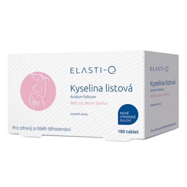 A dietary supplement containing 800 μg of folic acid, designed to support healthy cell function, particularly during pregnancy and early stages of fetal development. Also contributes to overall health and well-being.