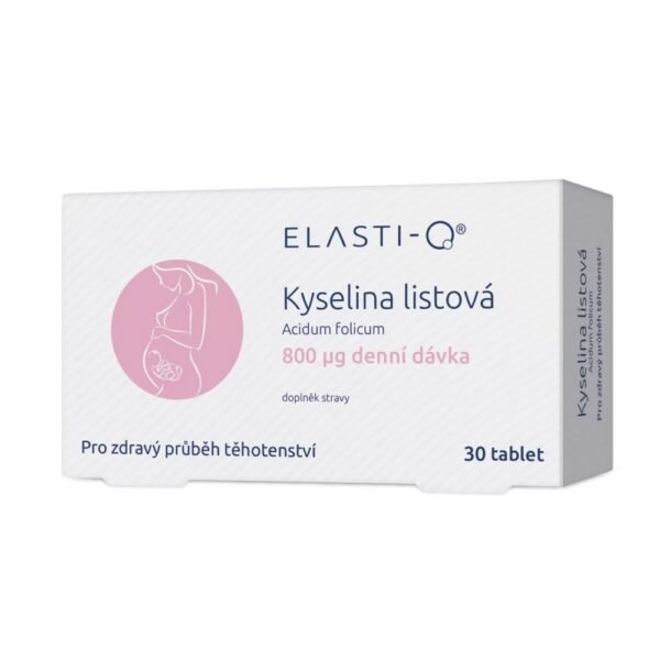 A dietary supplement providing 800 μg of folic acid, designed to support healthy cell function and fetal development, especially during pregnancy. Ideal for women planning pregnancy or in early stages.