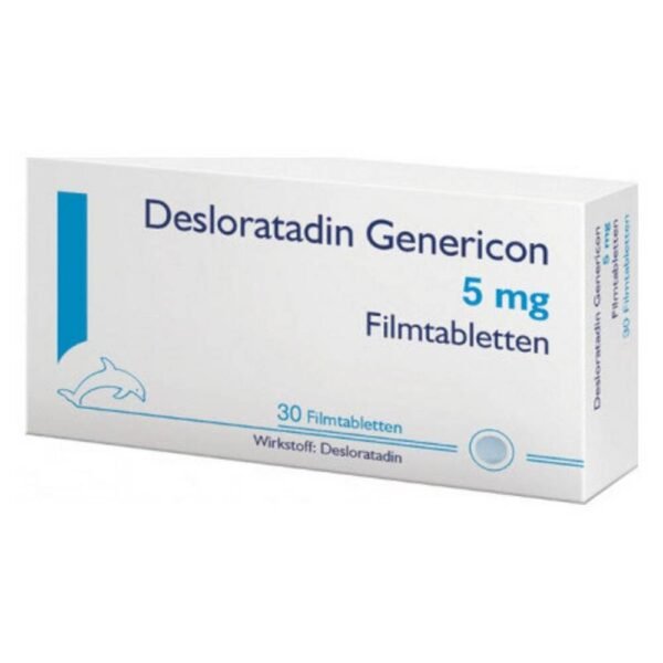 Genericon Desloratadin 5mg 30 es un medicamento antihistamínico destinado al tratamiento de reacciones alérgicas como la rinitis alérgica estacional y perenne (eliminación o alivio de los estornudos, congestión nasal, secreción nasal, picor de la nariz, picor del paladar, picor y enrojecimiento de los ojos, ojos llorosos), urticaria (reducción o alivio del picor de la piel, sarpullido).